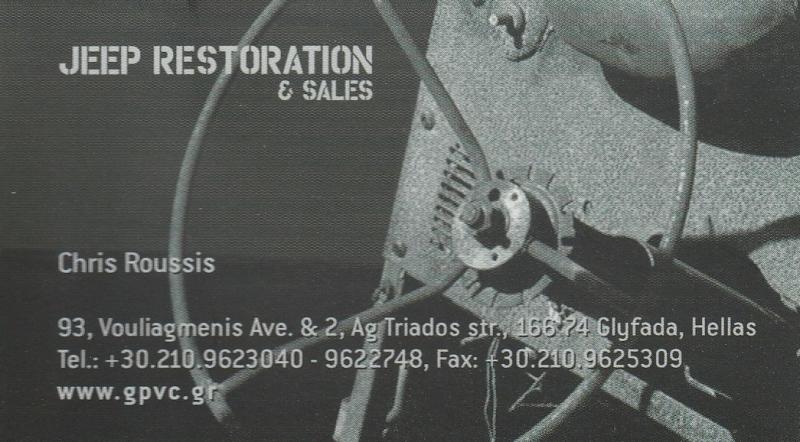 ΑΜΕΡΙΚΑΝΙΚΑ ΣΤΡΑΤΙΩΤΙΚΑ JEEP ΓΛΥΦΑΔΑ - ΑΝΤΑΛΛΑΚΤΙΚΑ JEEP ΓΛΥΦΑΔΑ - ΡΟΥΣΣΗΣ ΧΡΗΣΤΟΣ